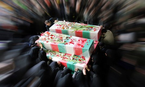 پیکر مطهر ۶ شهید گمنام دفاع مقدس در آذربایجان‌شرقی تشییع می‌شود