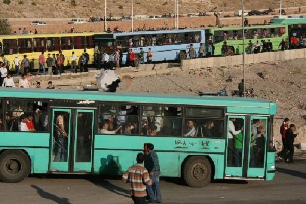 استقرار ناوگان شرکت واحد اتوبوسرانی تبریز و حومه در مبادی انتقال به ورزشگاه یادگار امام (ره)